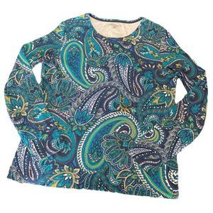 Croft & Barrow Long Sleeve Medium petite  Tee Shirt